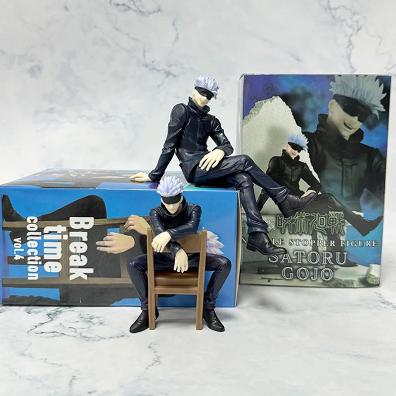 Gojo Satoru Rest Time Figure – Jujutsu Kaisen | 11cm Sitting with Stool