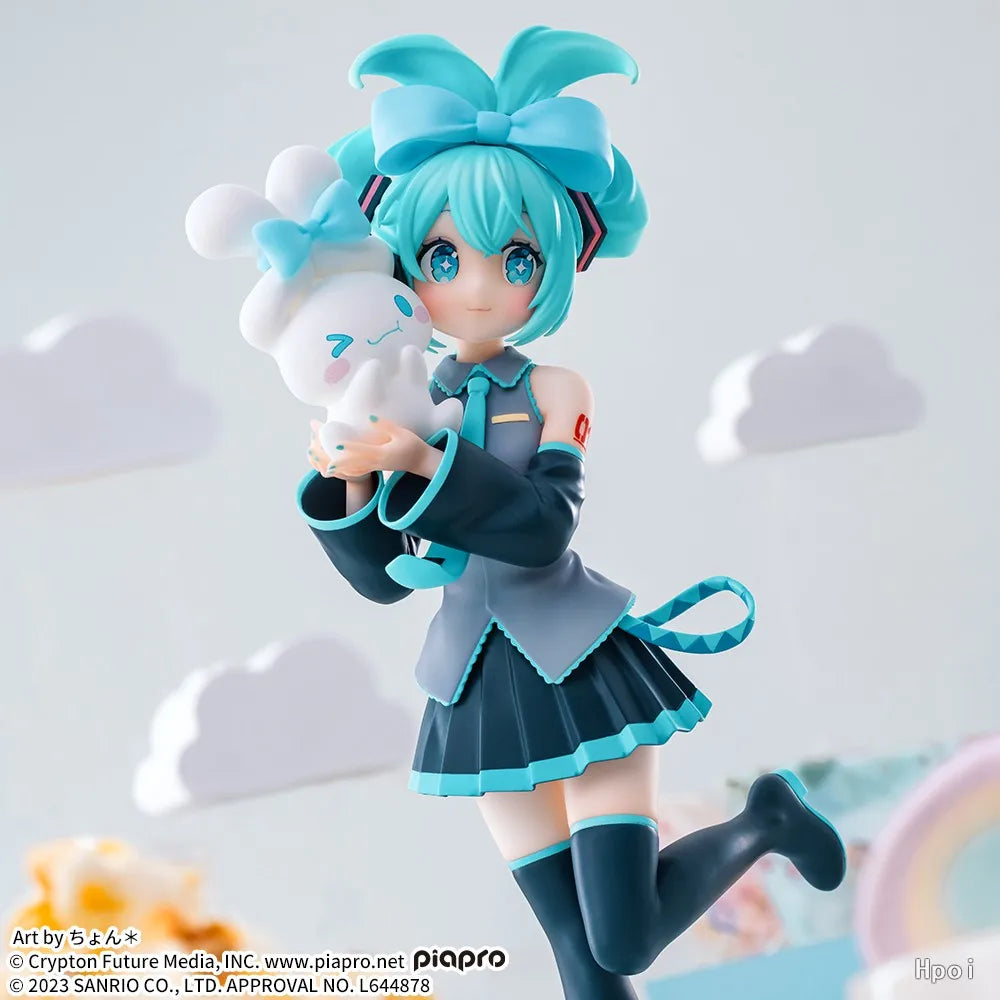 Hatsune Miku x Cinnamoroll Collab Figure | 17CM Kawaii Anime Collectible