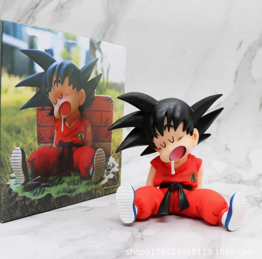 Childhood Goku Sleepy Sitting Figure – Dragon Ball | 10cm Cute PVC