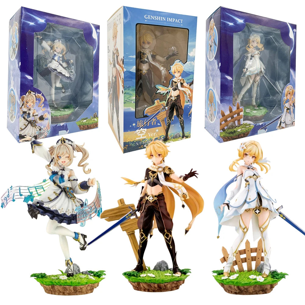 Lumine, Barbara & Aether Figure – Genshin Impact | 20cm PVC Collectible
