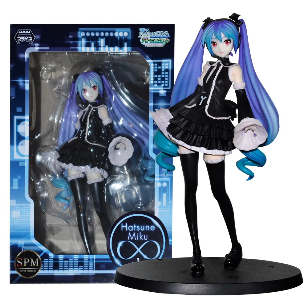 Hatsune Miku Black Dress Lolita Figure – Project DIVA | 17cm PVC Collectible