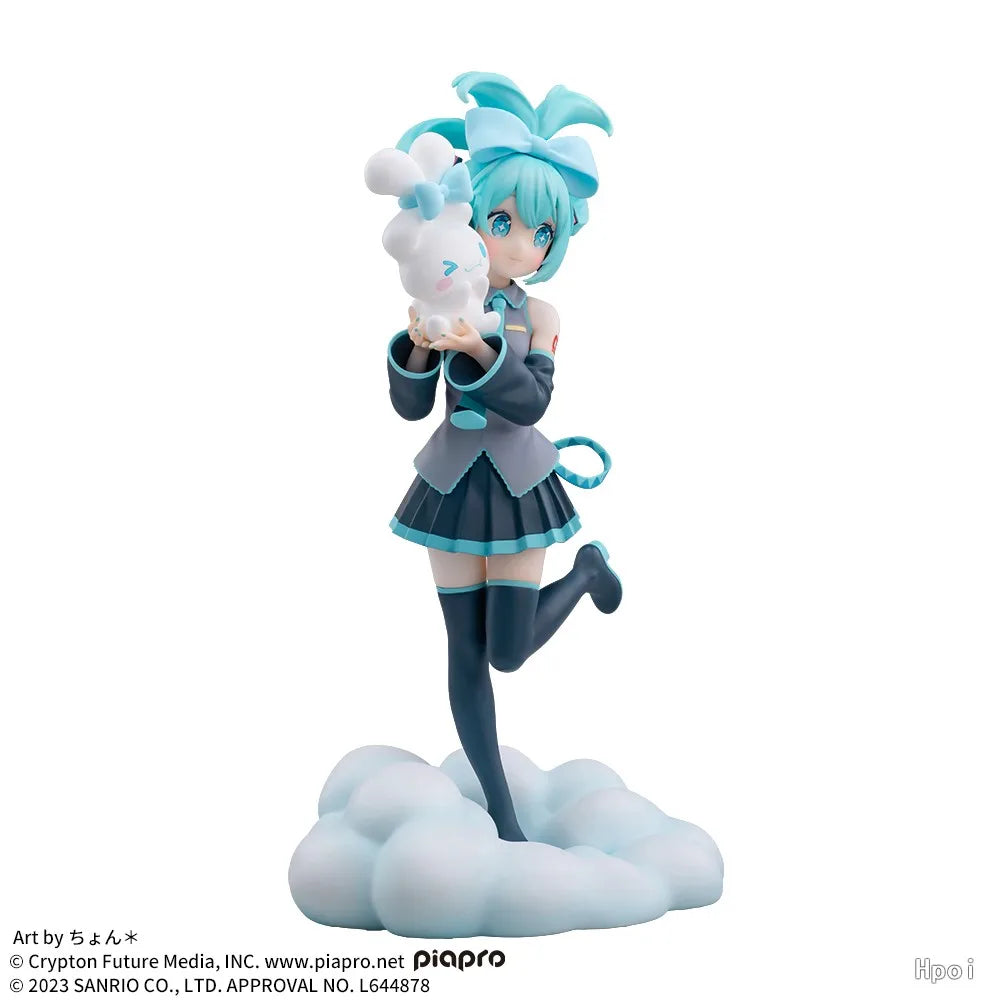 Hatsune Miku x Cinnamoroll Collab Figure | 17CM Kawaii Anime Collectible