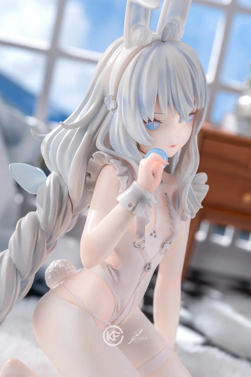 Azur Lane Le Malin Lazy White Rabbit Figure | 20CM Kneeling Dress-Up Collectible