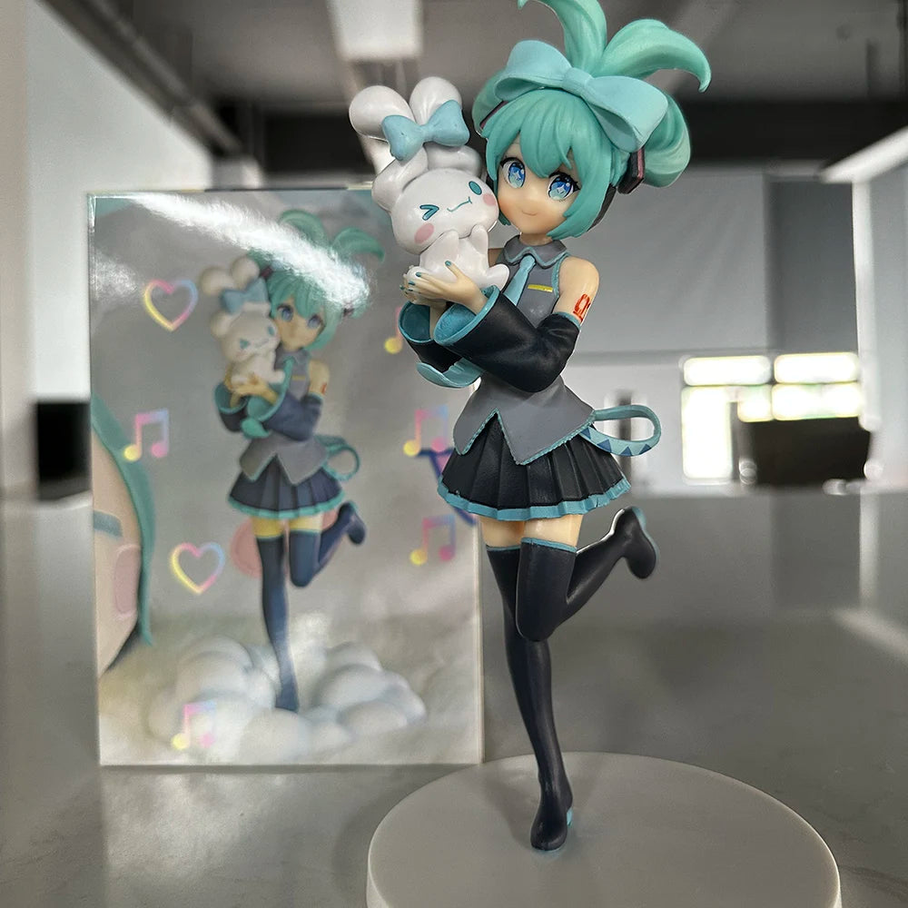 Hatsune Miku x Cinnamoroll Collab Figure | 17CM Kawaii Anime Collectible