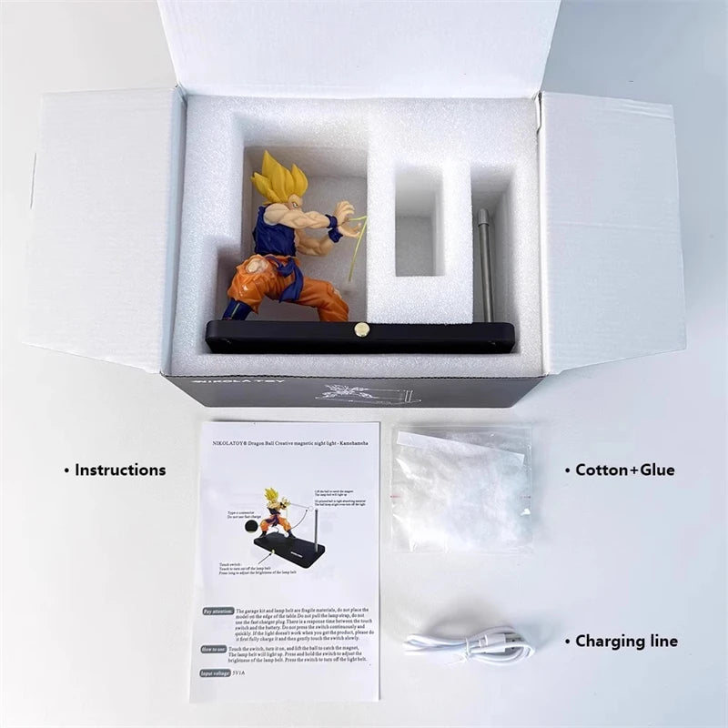 Son Goku Anime Night Lamp Figure – Dragon Ball | 15cm Glowing PVC Desk Light