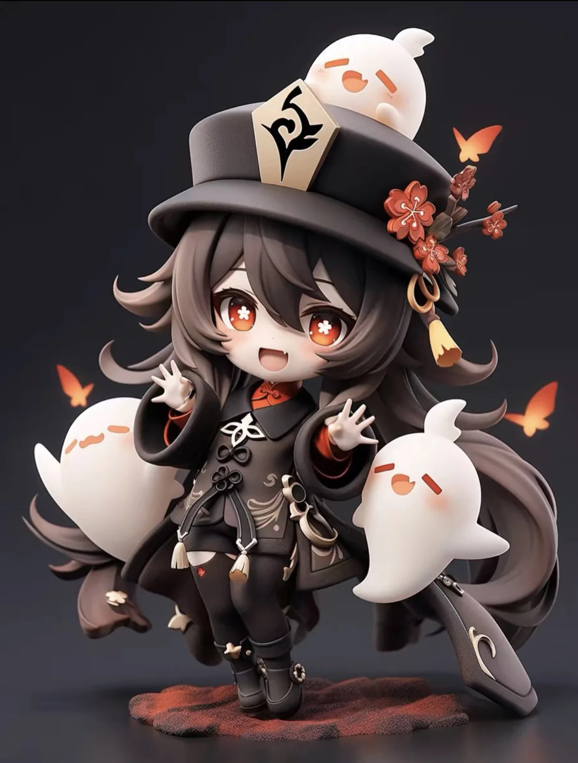 Hu Tao Q Version Figure | 16CM Genshin Impact Cute Chibi Collectible