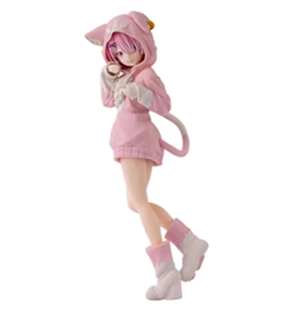 Re:Zero Rem, Ram, Emilia & Puck Figure Set | 22CM Isekai Seikatsu Collectible
