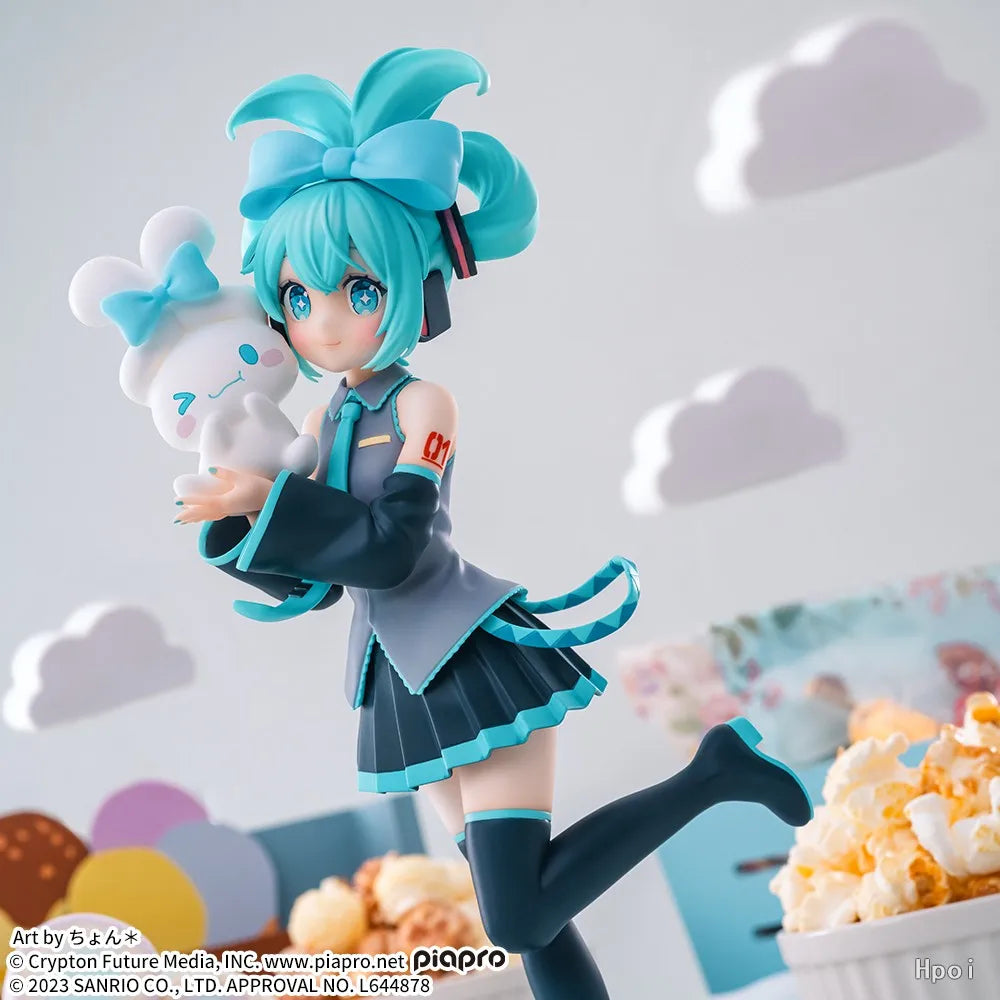 Hatsune Miku x Cinnamoroll Collab Figure | 17CM Kawaii Anime Collectible