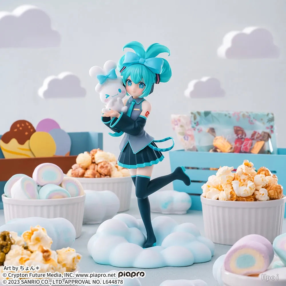 Hatsune Miku x Cinnamoroll Collab Figure | 17CM Kawaii Anime Collectible