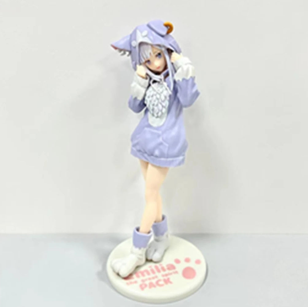 Re:Zero Rem, Ram, Emilia & Puck Figure Set | 22CM Isekai Seikatsu Collectible
