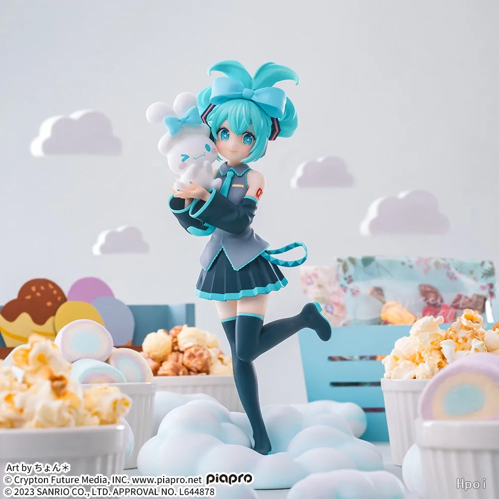 Hatsune Miku x Cinnamoroll Collab Figure | 17CM Kawaii Anime Collectible